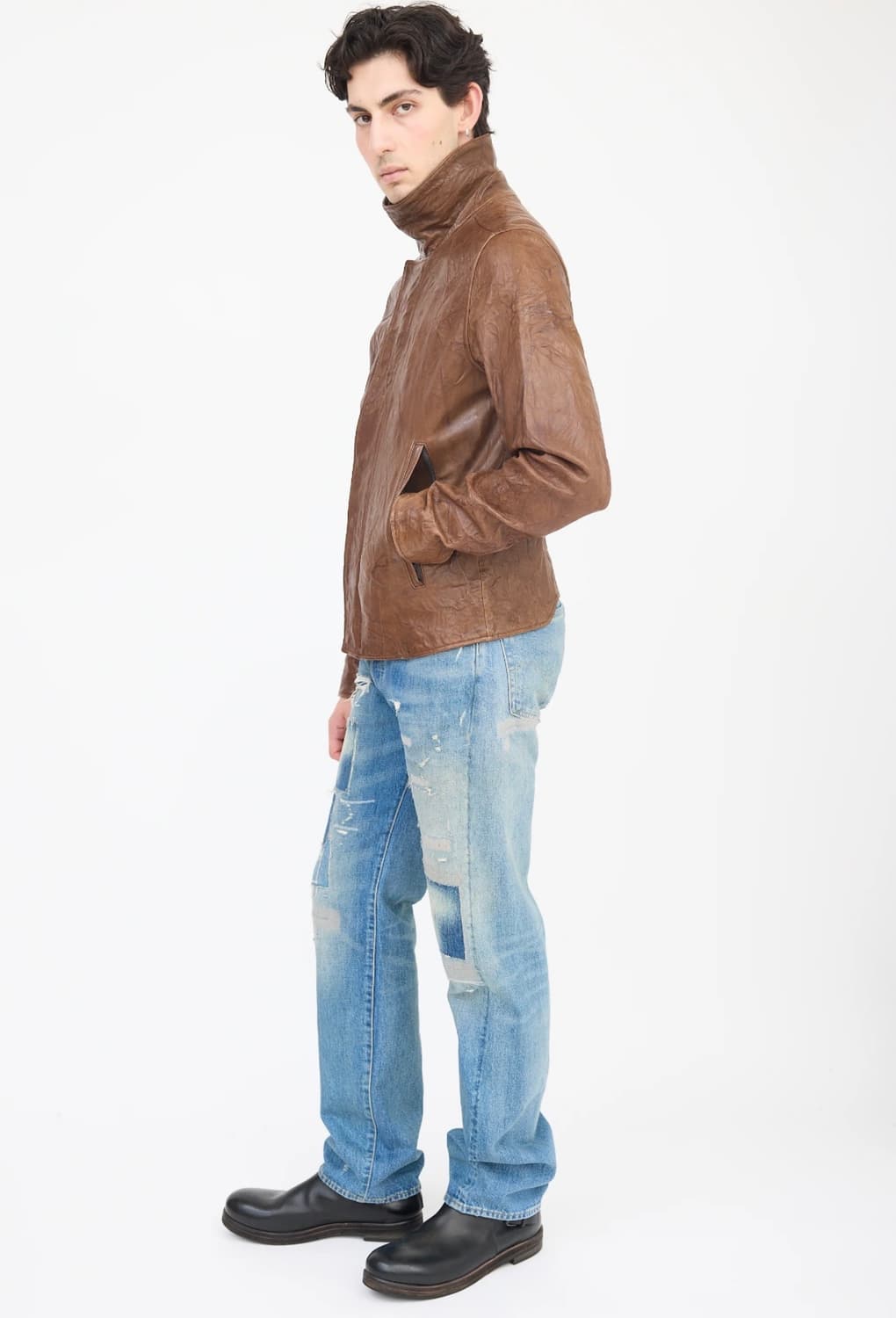 헬무트랭 브라운 레더 자켓 상품이미지9