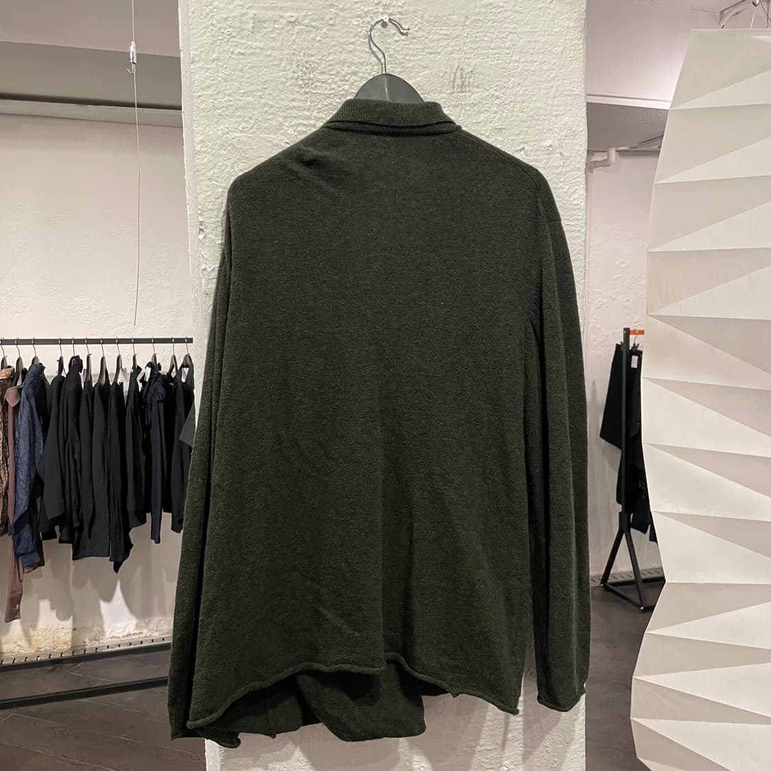 코모리 17aw 니트 가디건 그린 상품이미지3