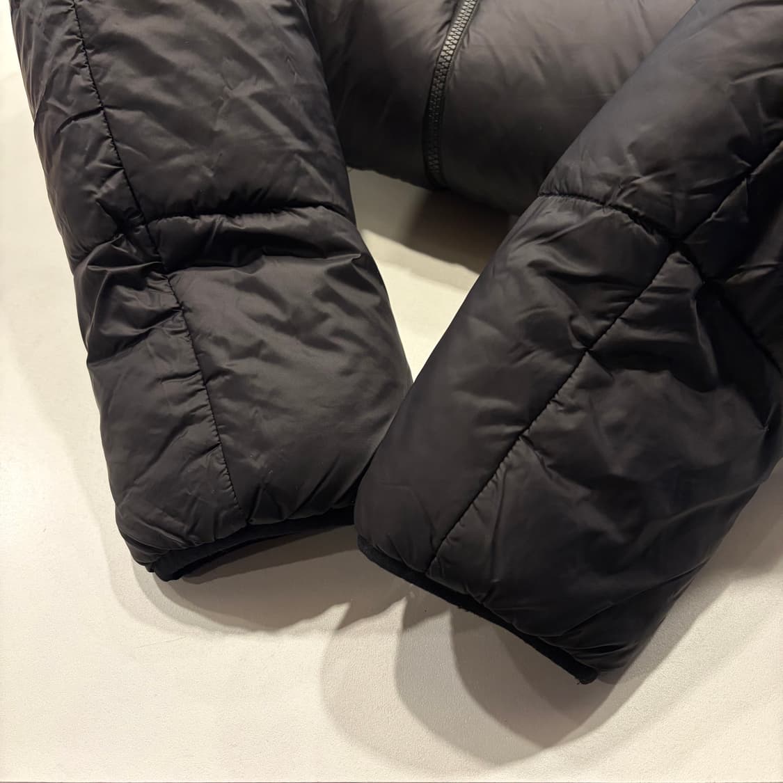 [M] 바버 비콘 구스 다운 리버시블 블랙 체크 후드 패딩 자켓 C58 상품이미지8