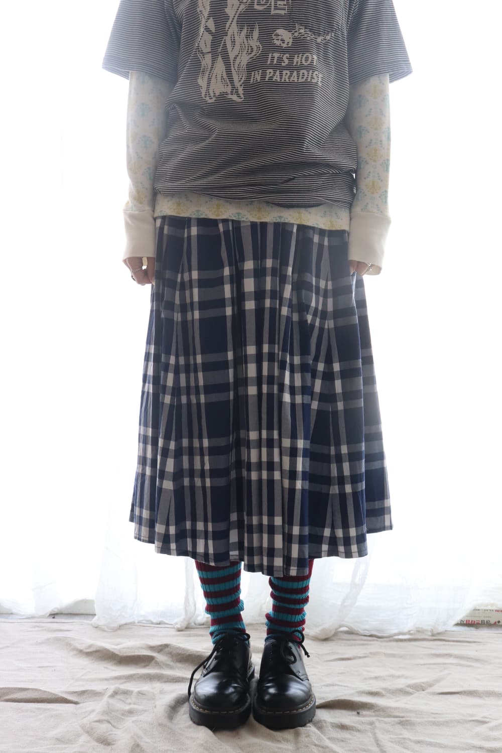 [Beams Boy] Blue Check Skirt 상품이미지5