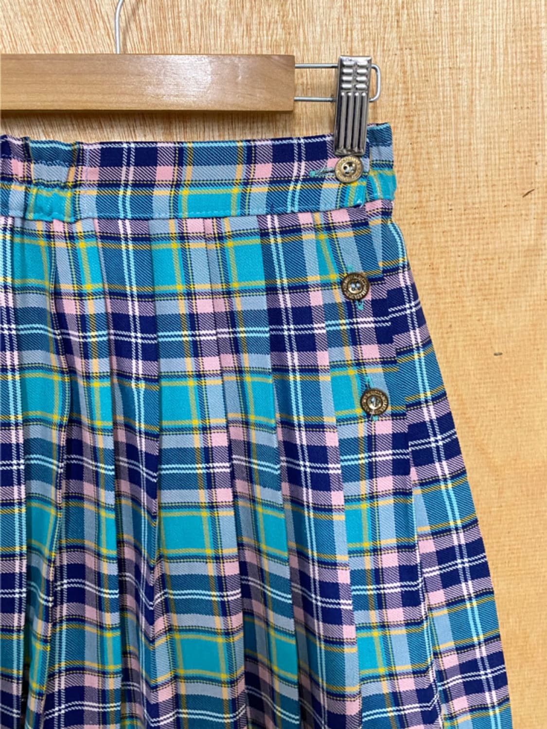 VTG kitch check skirt 일본 빈티지 키치 스커트 상품이미지4