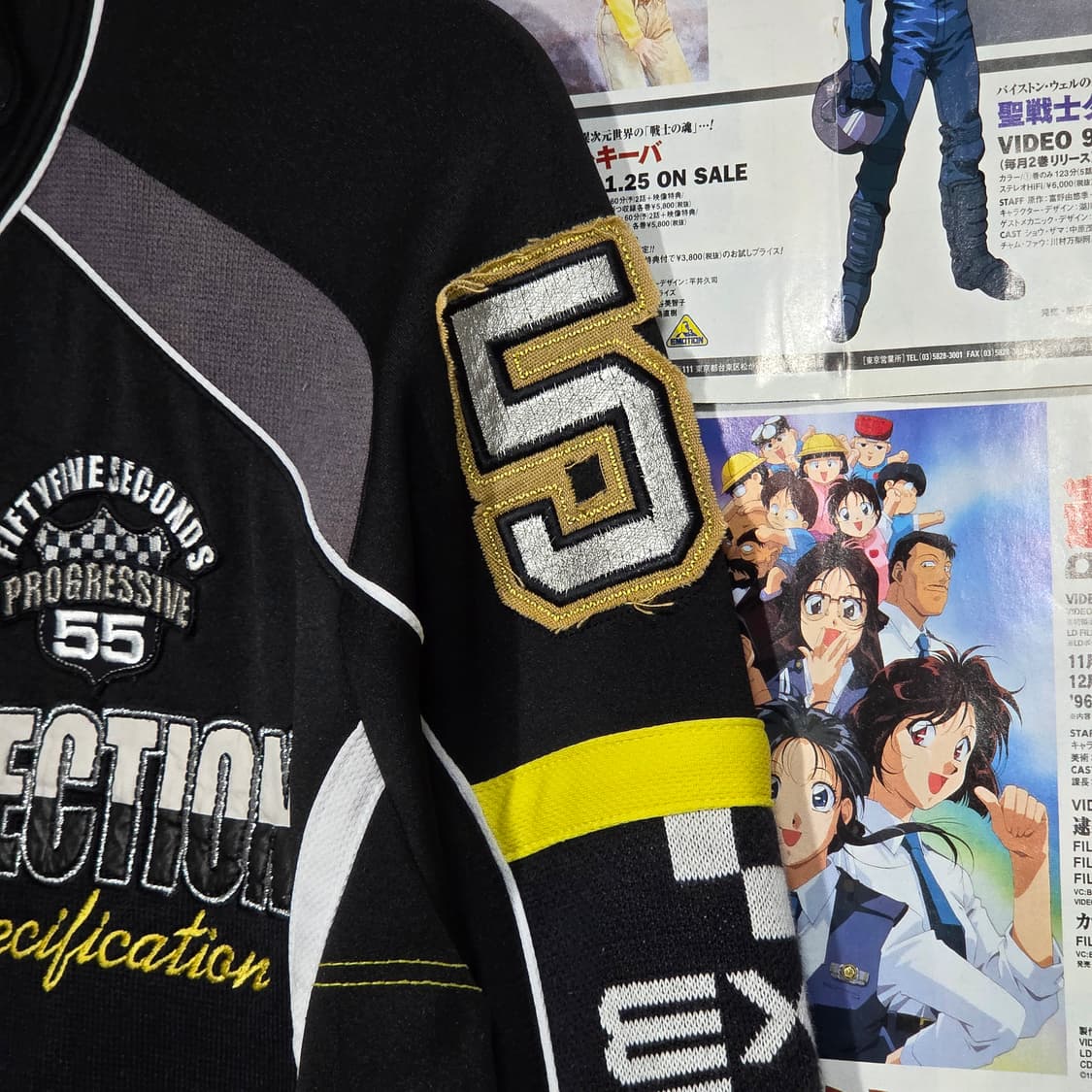 빈티지 EXR 니트 배색 레이싱 져지 트랙탑 상품이미지4