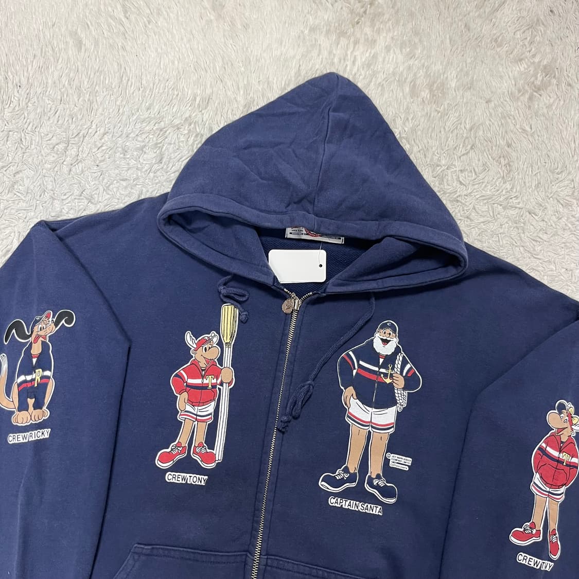Captain Santa navy zip-up hoodie 상품이미지6
