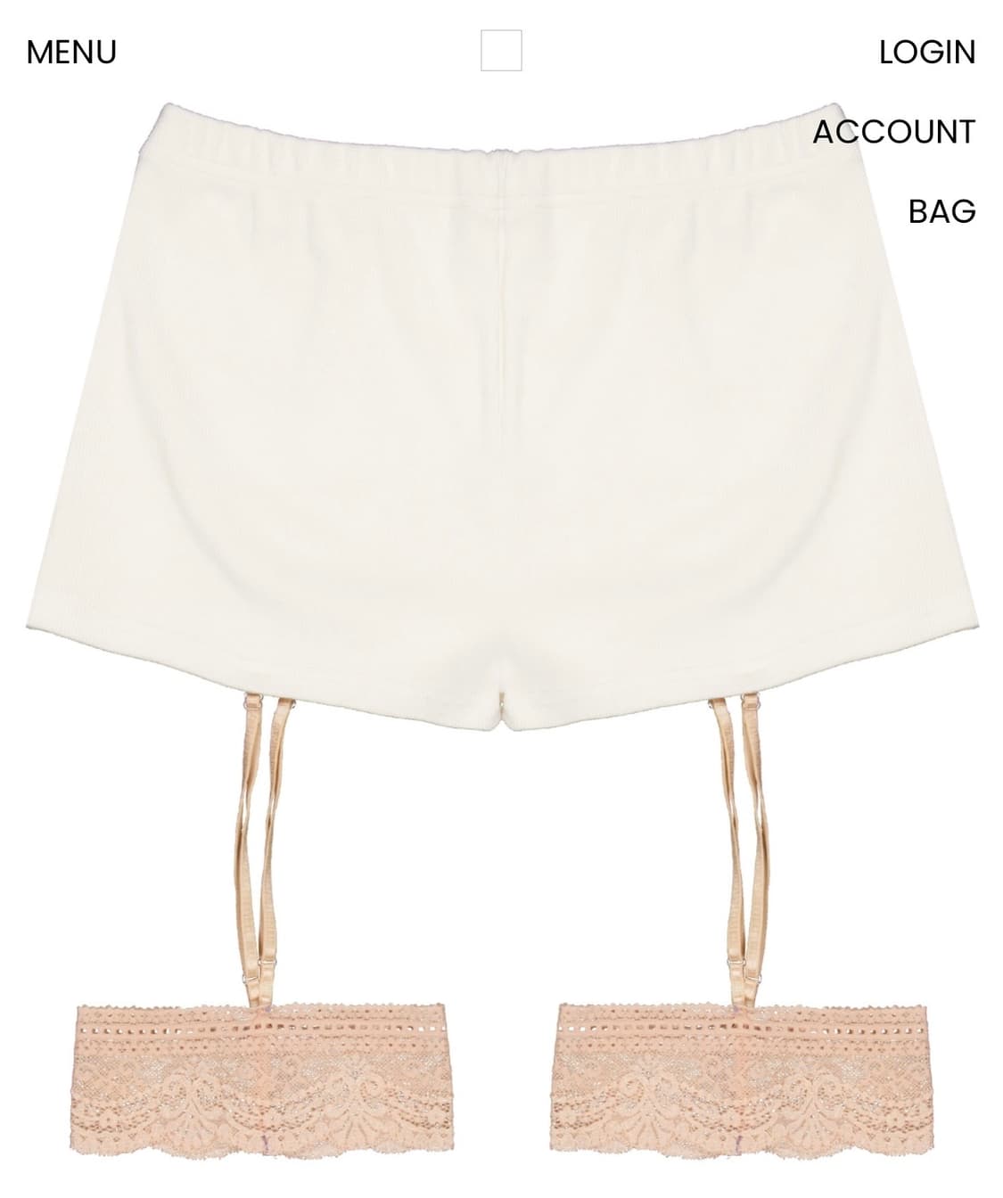 오스하이 Bandage Garter Shorts Cream / Peach 상품이미지2