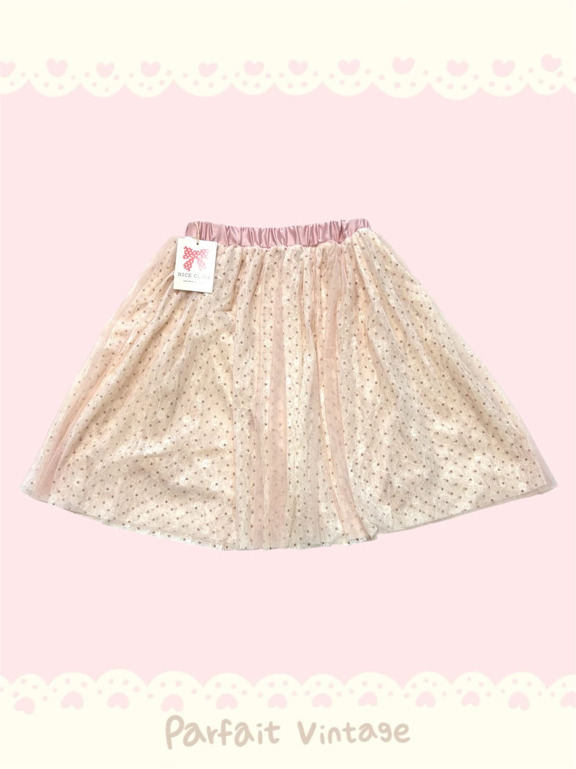 Nice claup 도트 코리락쿠마깔 스커트 상품이미지1