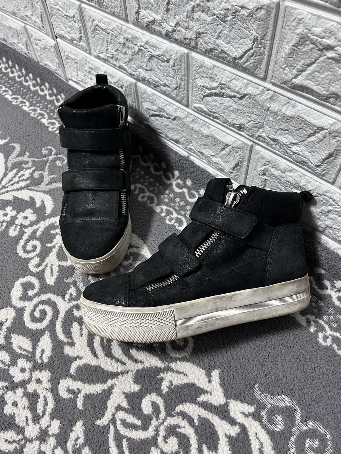 Ash 아쉬 더블 짚 더블 버클 플랫폼 하이탑 스니커즈 상품이미지1