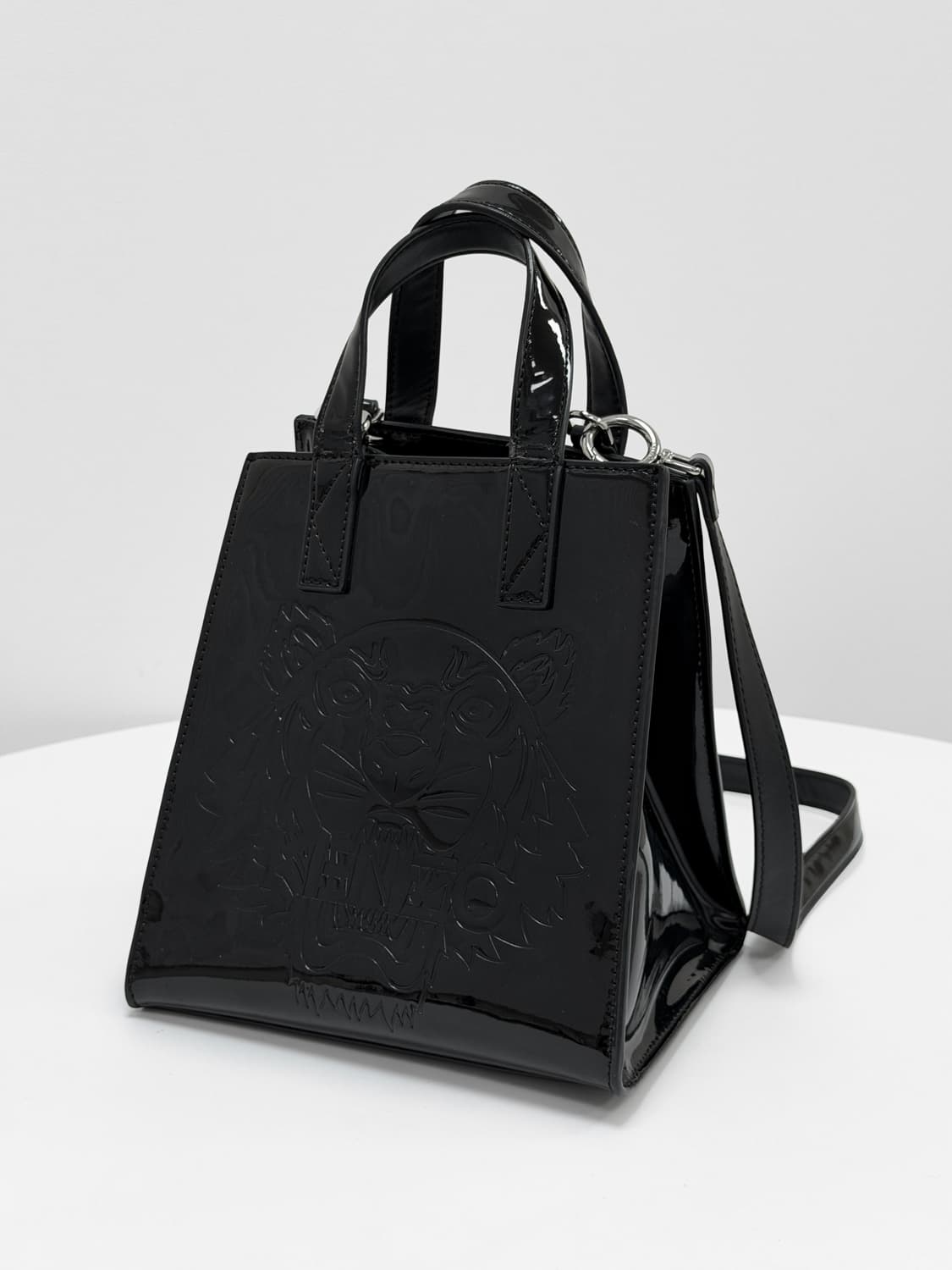 겐조 타이거 엠보스드 페이턴트 미니 토트백 상품이미지2