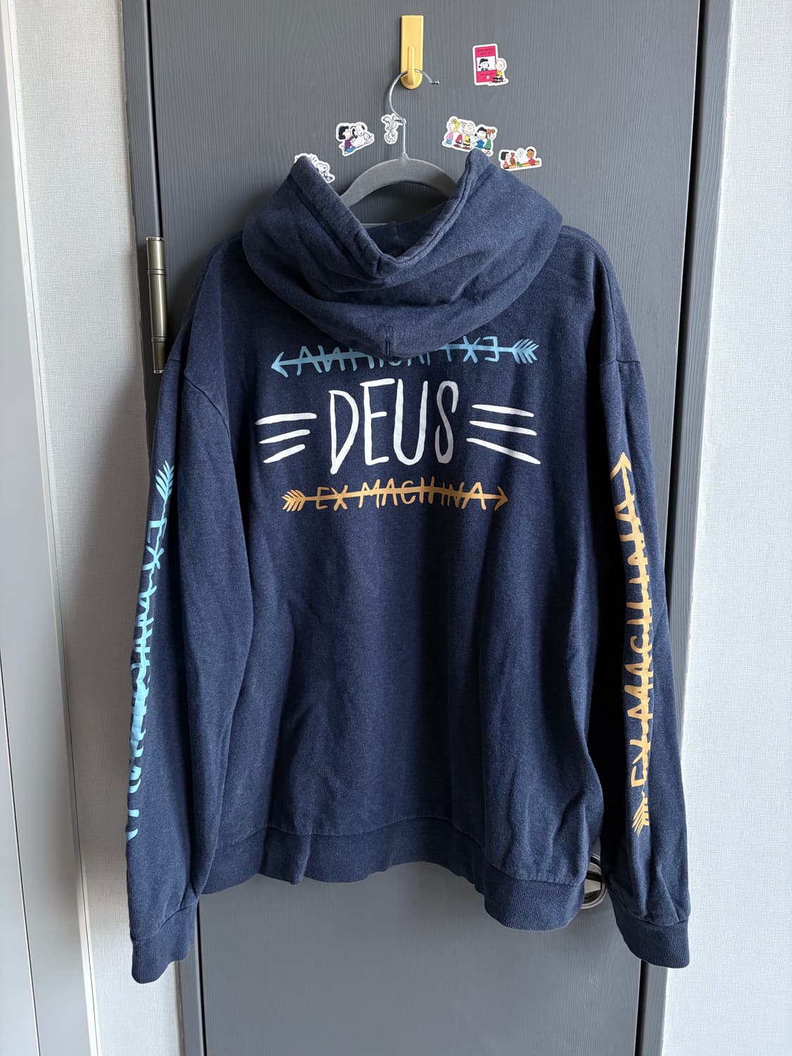 (XXL) 데우스 엑스 마키나 네이비 로고 후드 상품이미지2