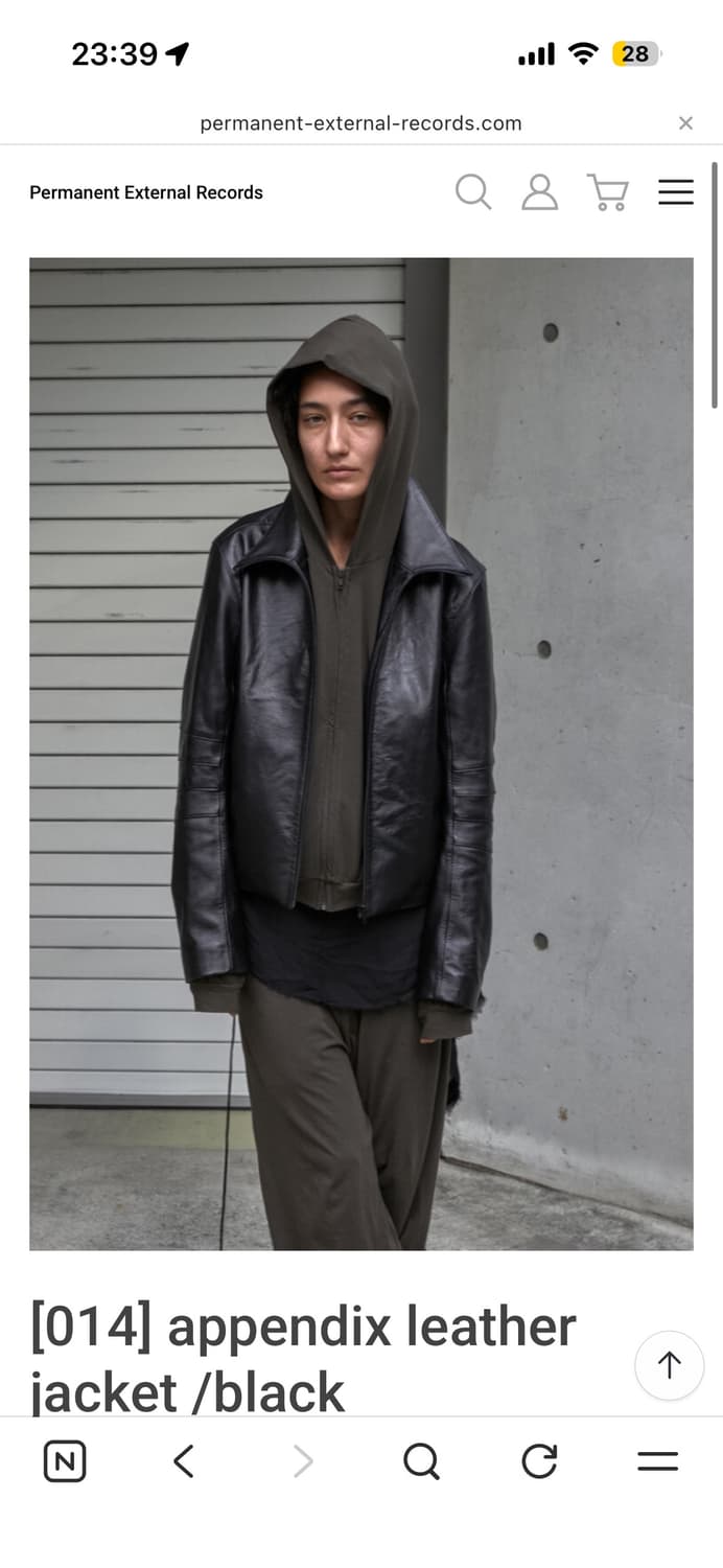 머듈 014 레더 자켓 블랙 2사이즈 상품이미지1