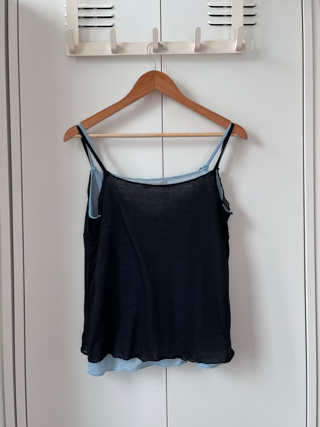 Penns neck 레이스 레이어드 슬리브리스 상품이미지10