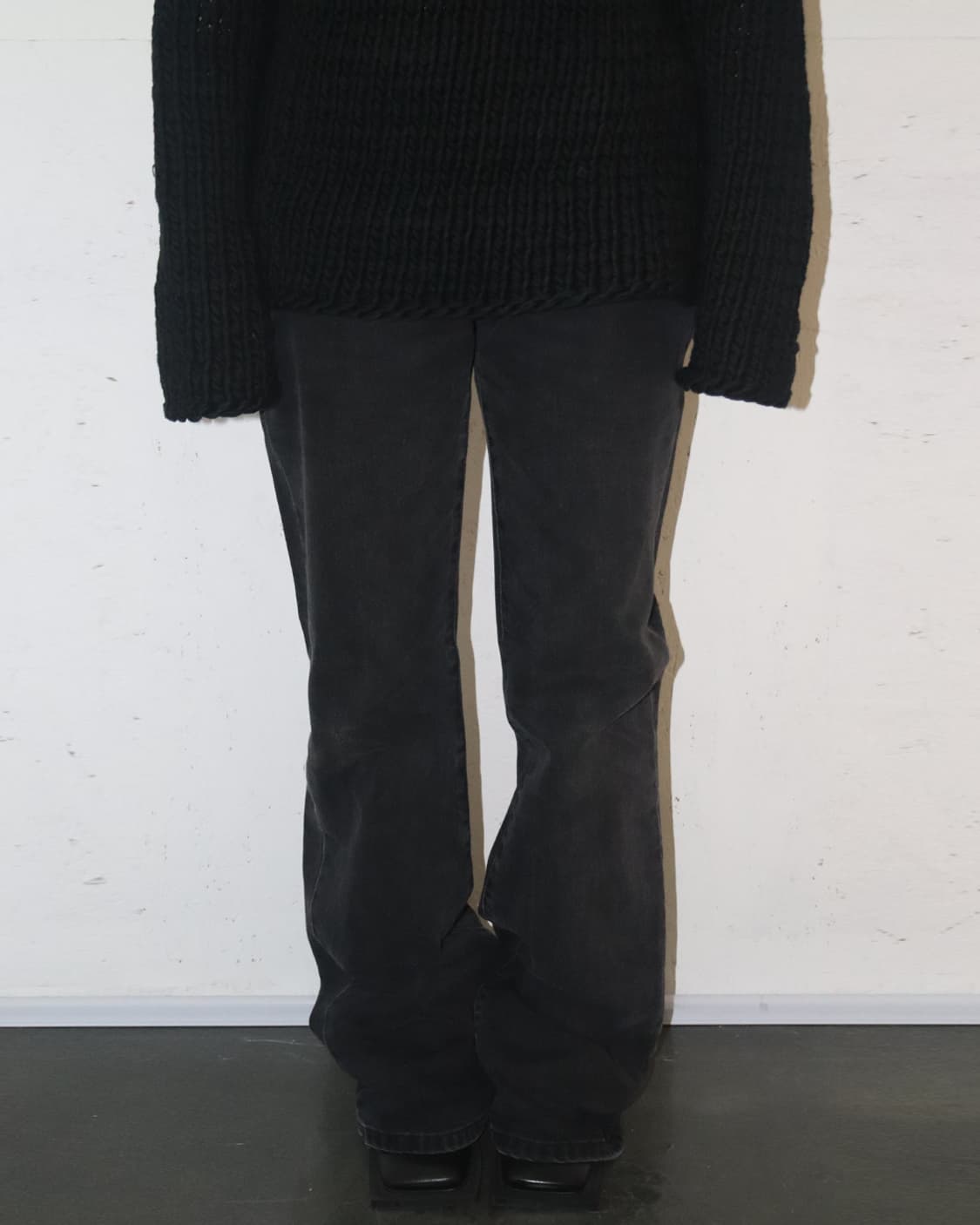 라프시몬스 21SS 블랙 와이드 레그 데님진 상품이미지1