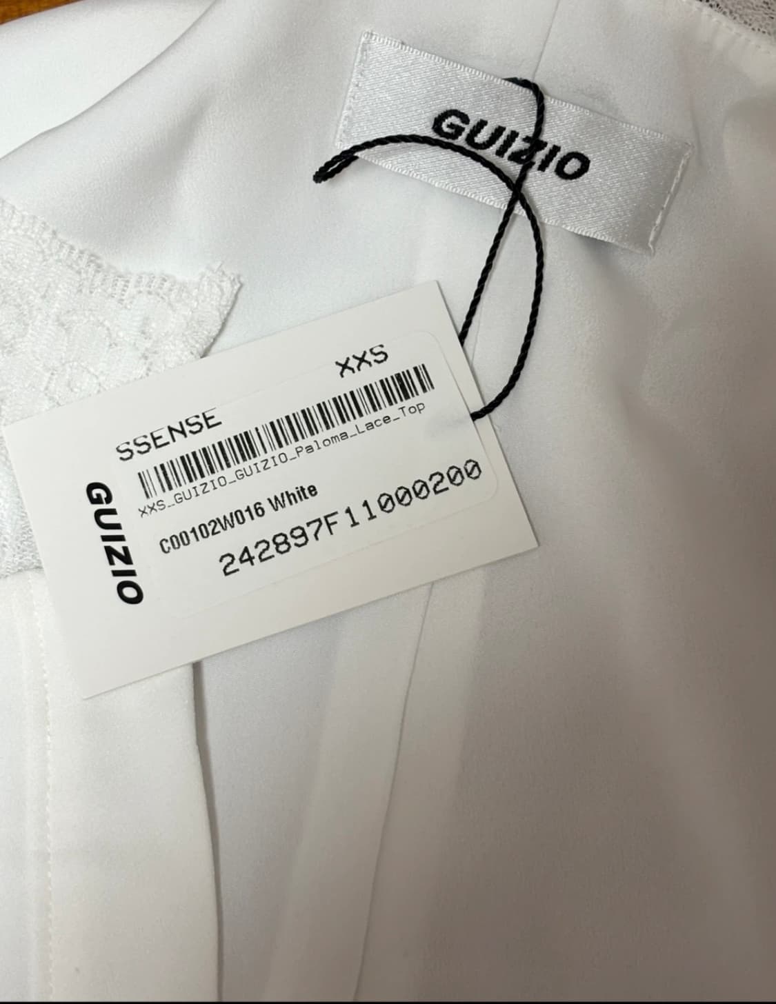 다니엘 귀조 화이트 레이스 나시 블라우스탑 상품이미지4