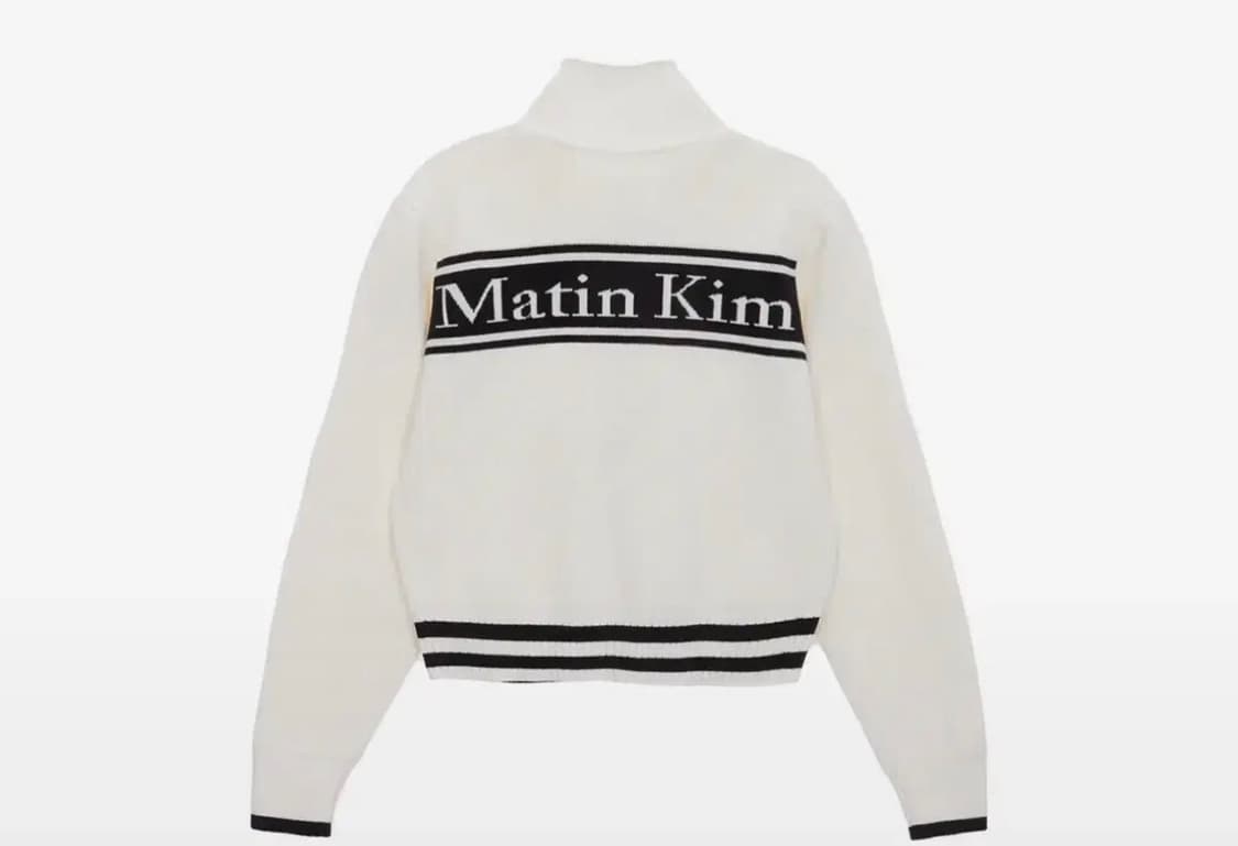 마뗑킴 화이트 니트집업 상품이미지1