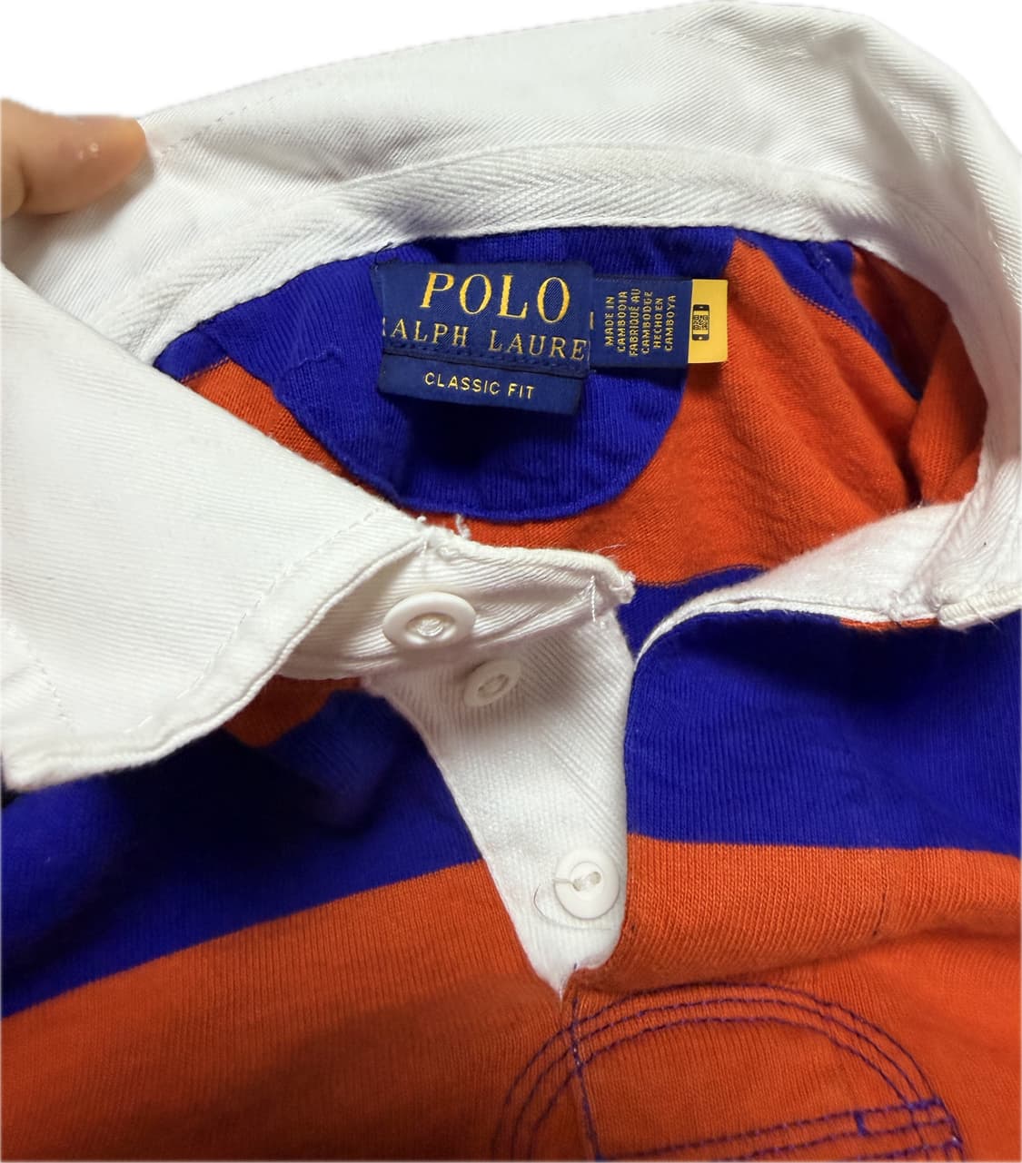 폴로 랄프로렌 럭비 pk 셔츠 오렌지블루(칸예 웨스트 컬러) M 상품이미지5
