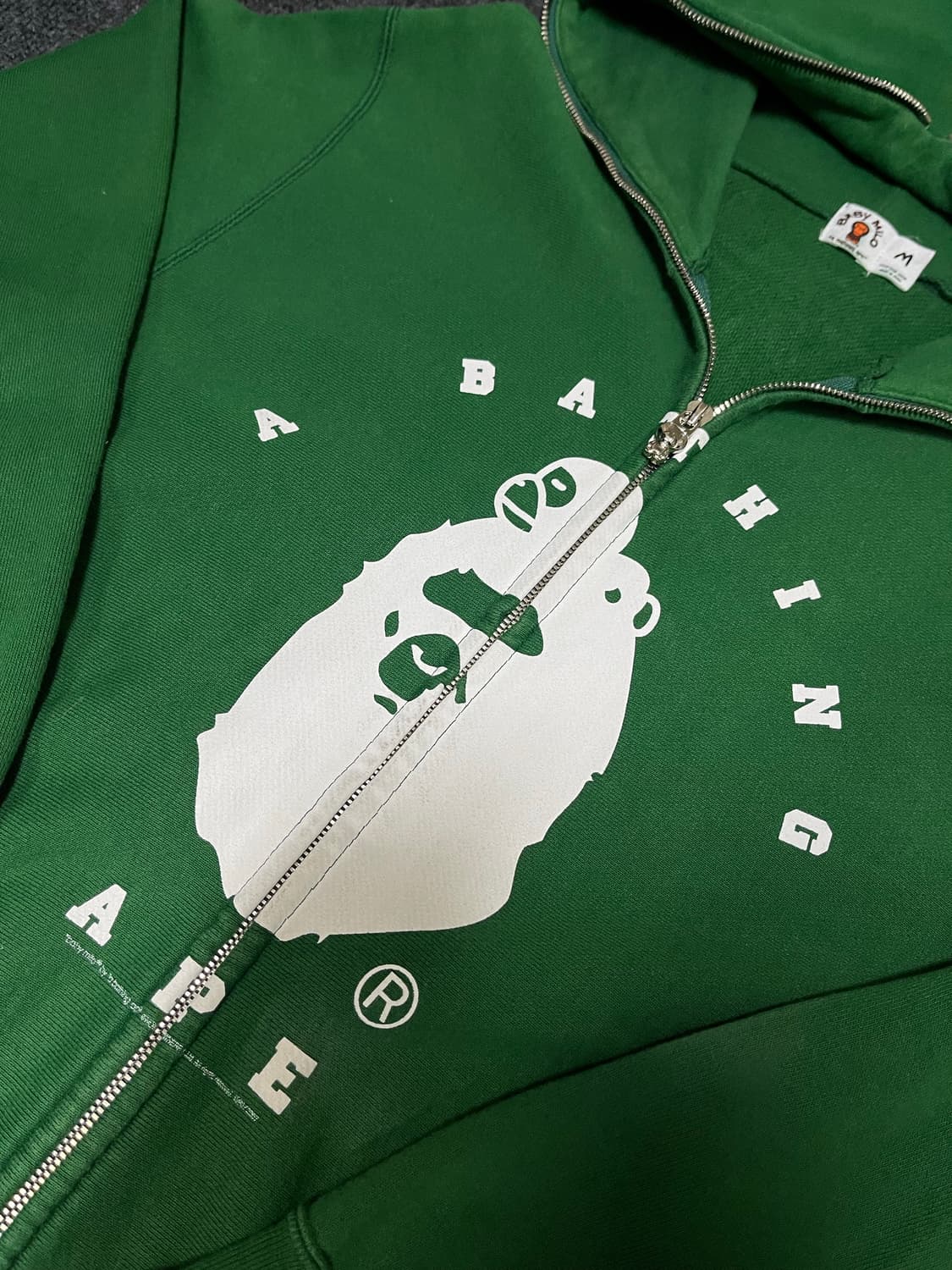 베이프 베이비 마일로 투웨이 풀집업 그린 M 상품이미지3