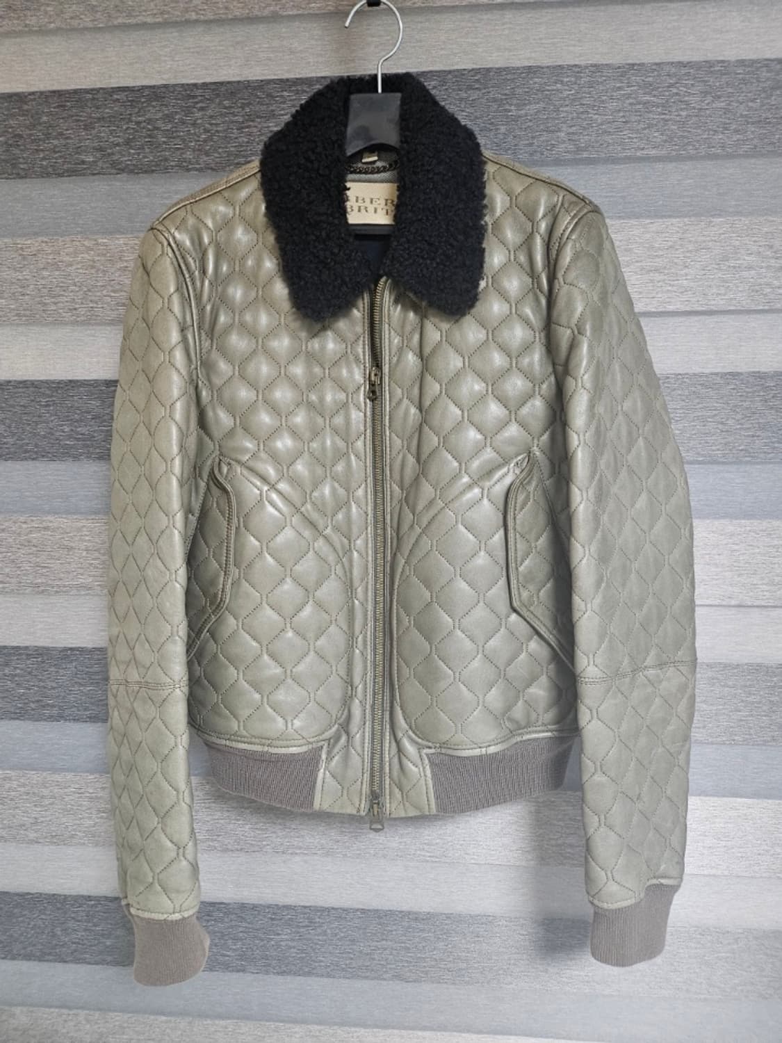 버버리 램스킨 퀼팅 가죽자켓 상품이미지1