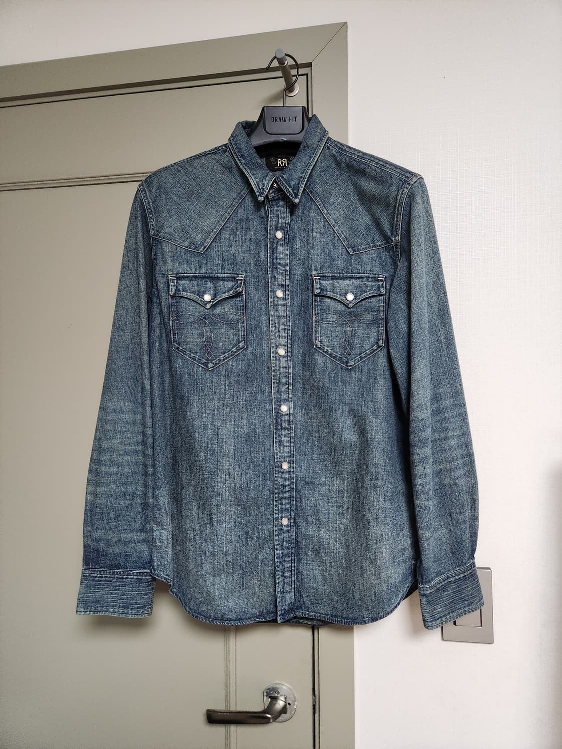 RRL 인디고 버팔로 웨스턴셔츠 L 상태최상 상품이미지1