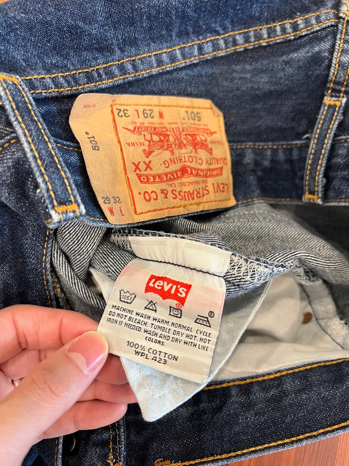 00s Levis 리바이스 501 블랭크탭 데님 팬츠 (29inch) 상품이미지9