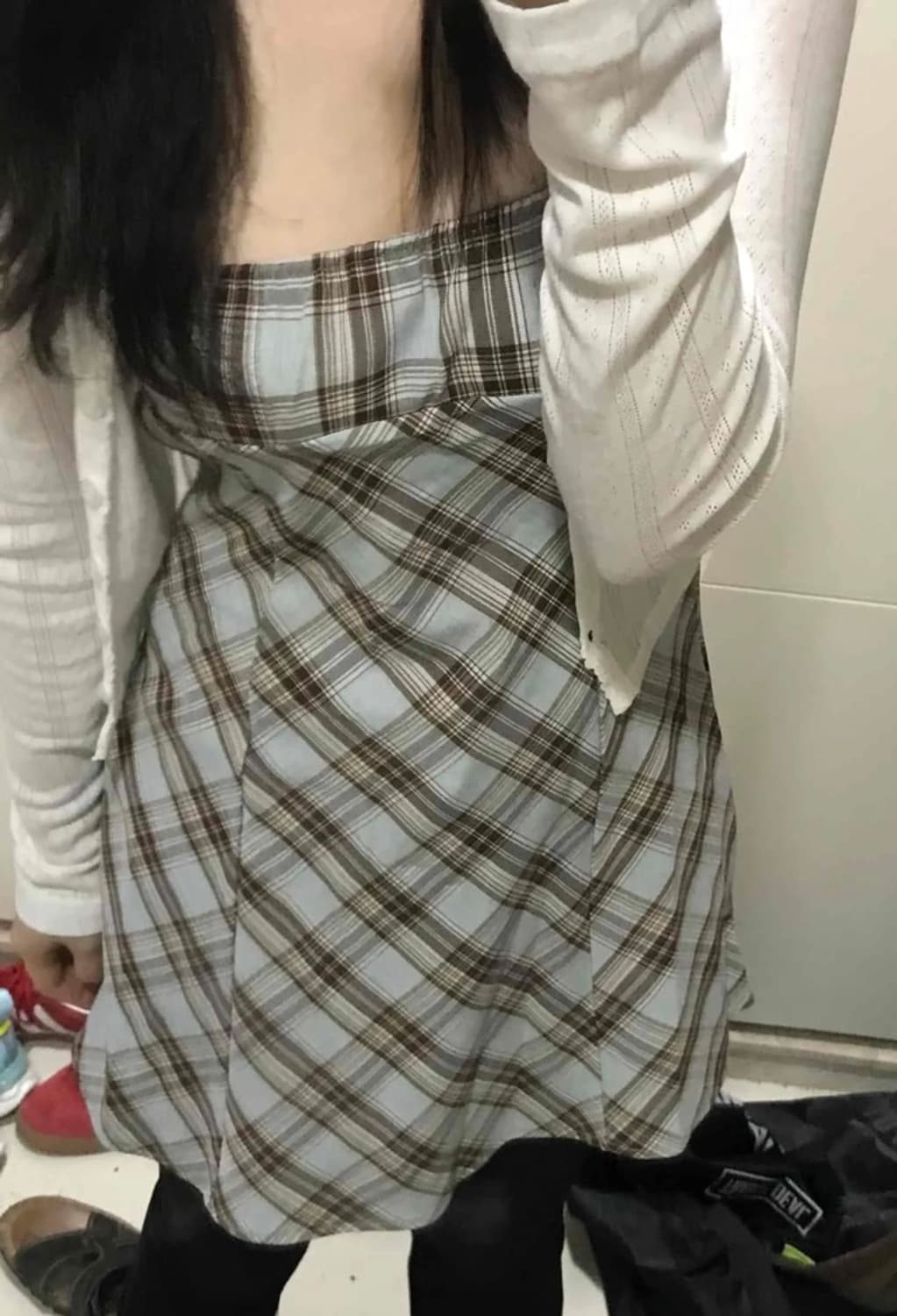 체크 원피스 상품이미지1