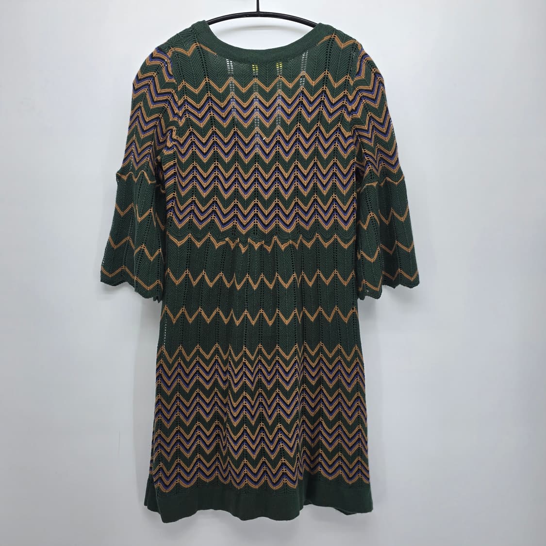 지그재그 니트 롱 가디건 일본빈티지 상품이미지3