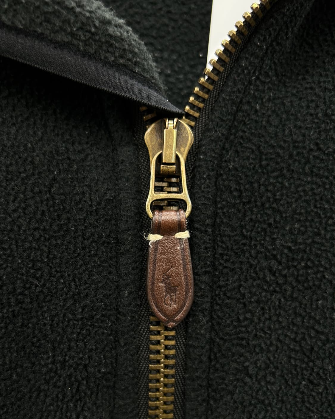 폴로 랄프로렌 00s 폴라텍 플리스 헤링턴 자켓 블랙 상품이미지4