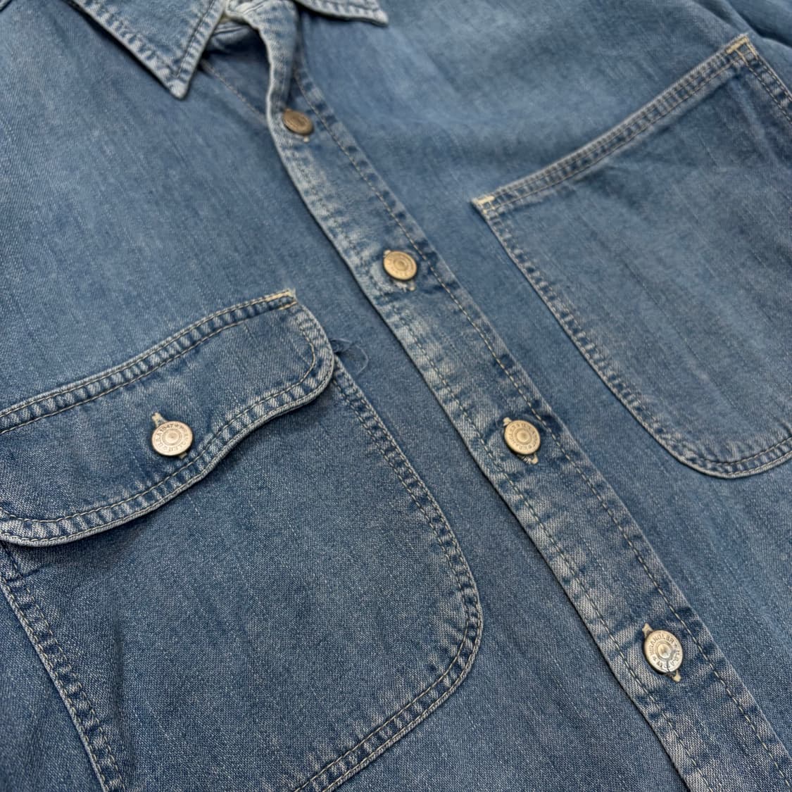 wrangler 랭글러 빈티지 데님 셔츠  m  상품이미지3