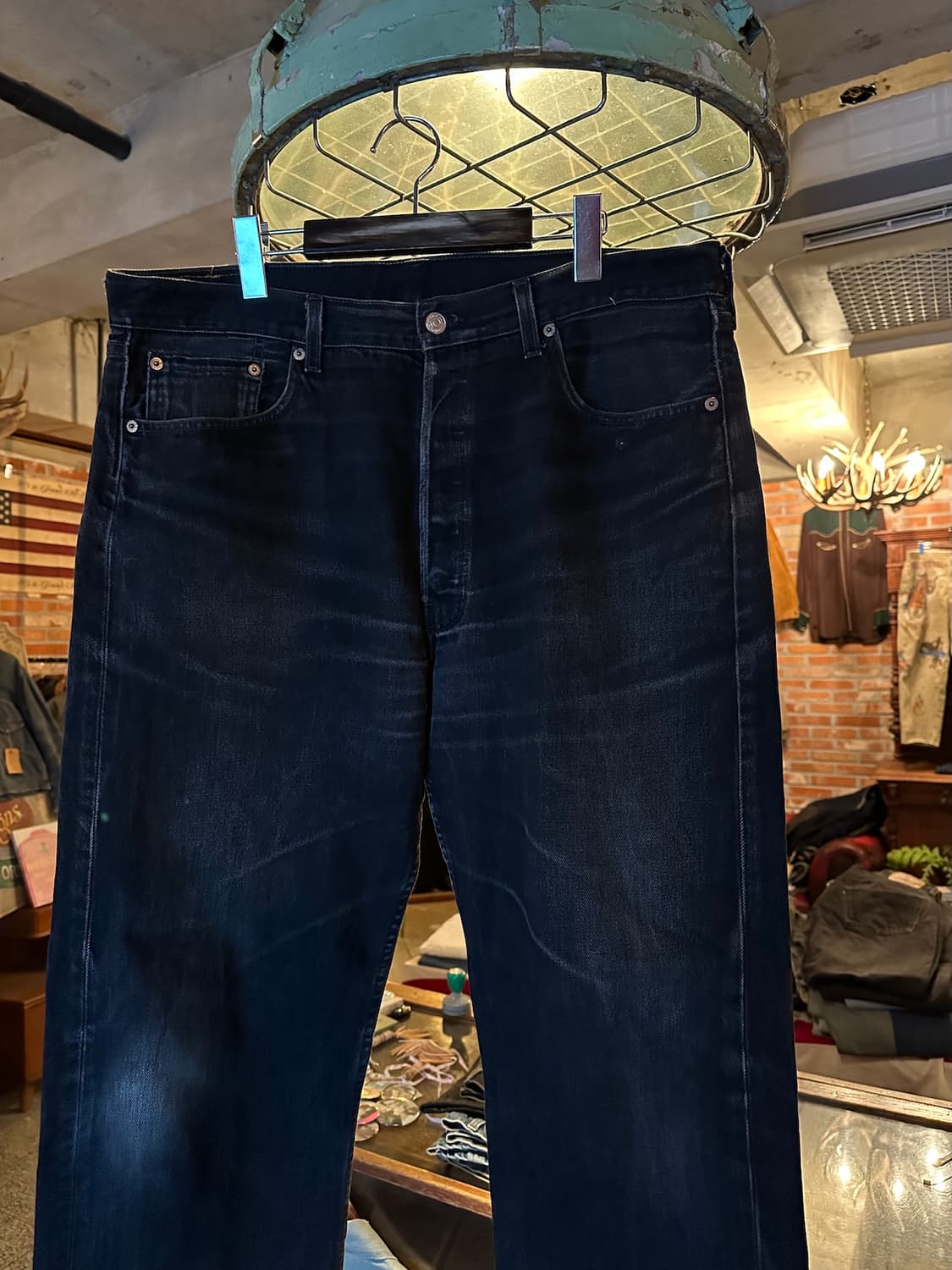 90s USA 빈티지 리바이스 501 0660 흑청 블랙진 데님 팬츠 상품이미지2