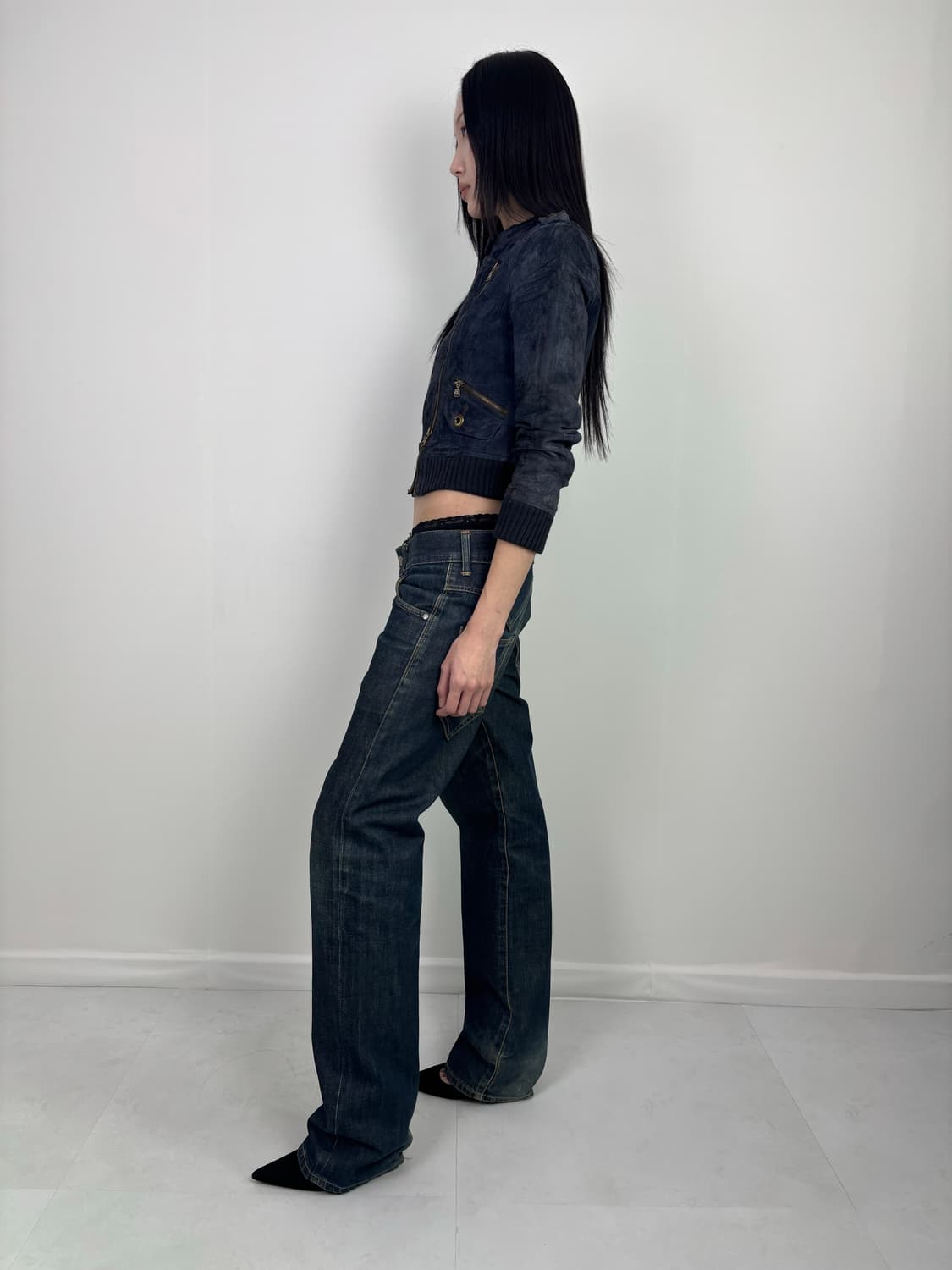 BLUE SUEDE CROP JACKET 상품이미지3