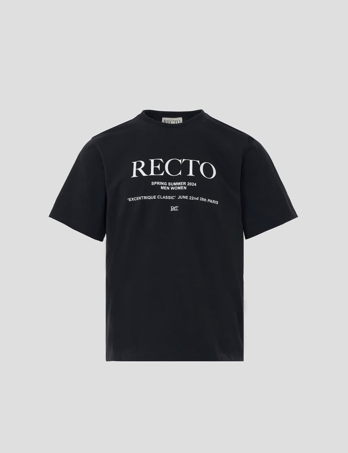 미착용급 RECTO 24SS 시그널로고 티셔츠 블랙 L / 신세계 강남  상품이미지4