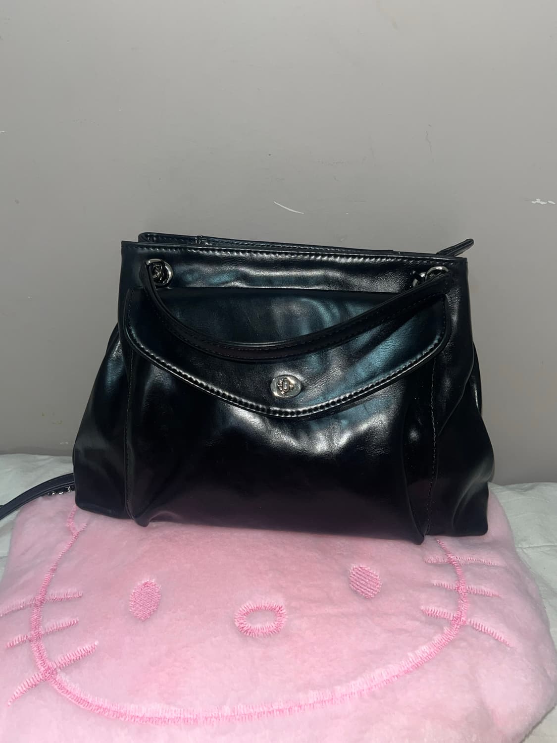 (공홈품절o̴̶̷̥᷅⌓o̴̶̷᷄)아이당클럽 미니 체인백 블랙(+더스트백♡ 상품이미지1