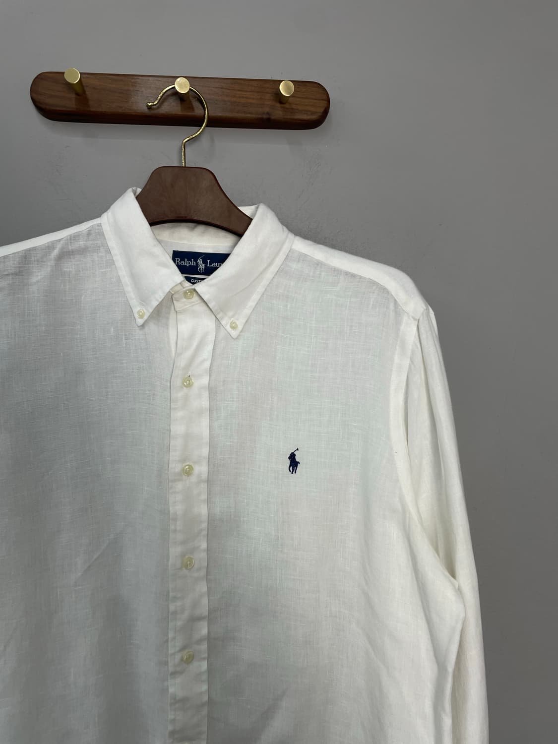 폴로 랄프로렌 화이트 린넨 셔츠 H2186 상품이미지3