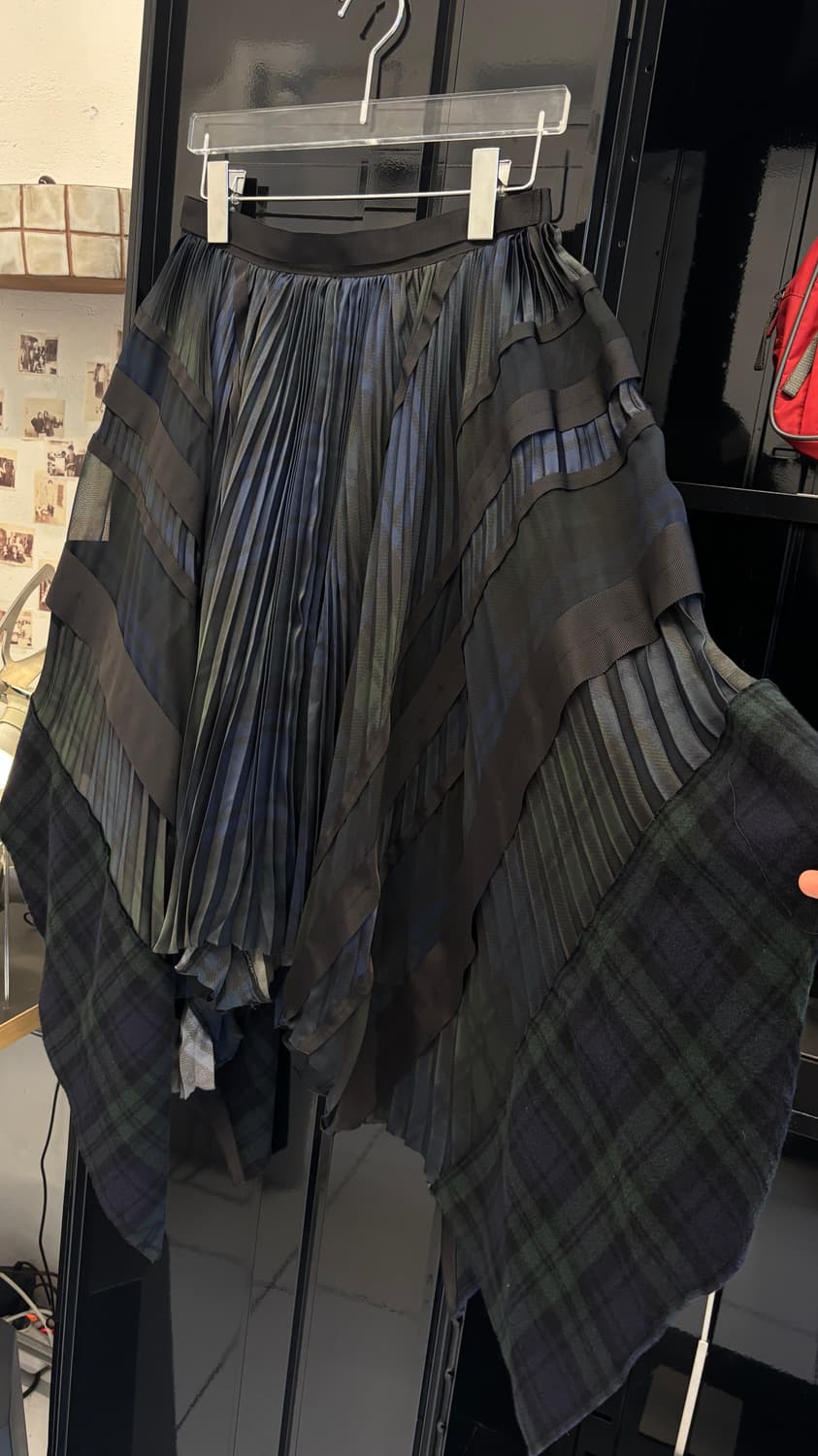 SACAI AD2017 tartan pleated wrap skirt 상품이미지10