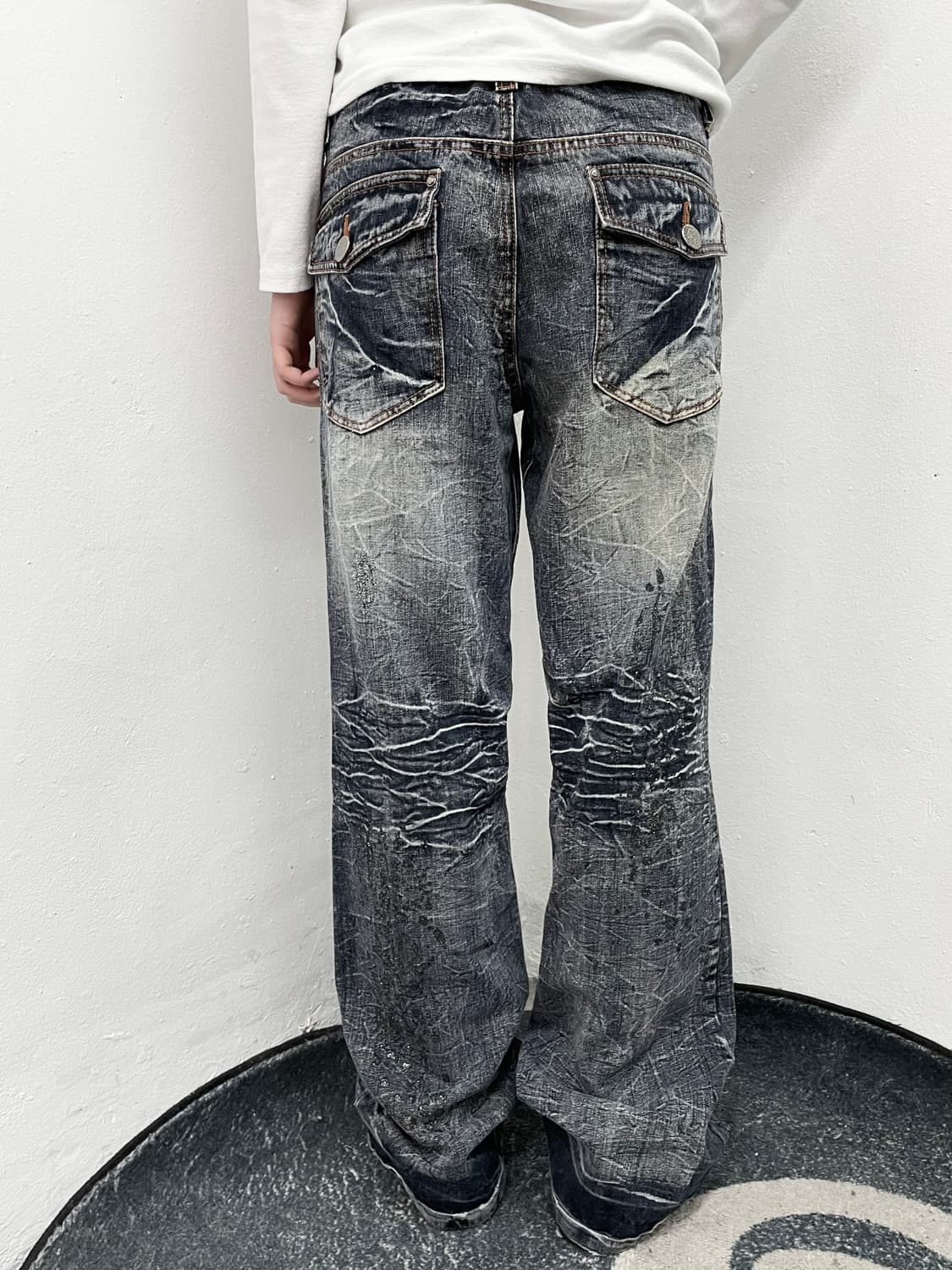 그런지 펑크 워싱 디테일 팬츠 상품이미지3