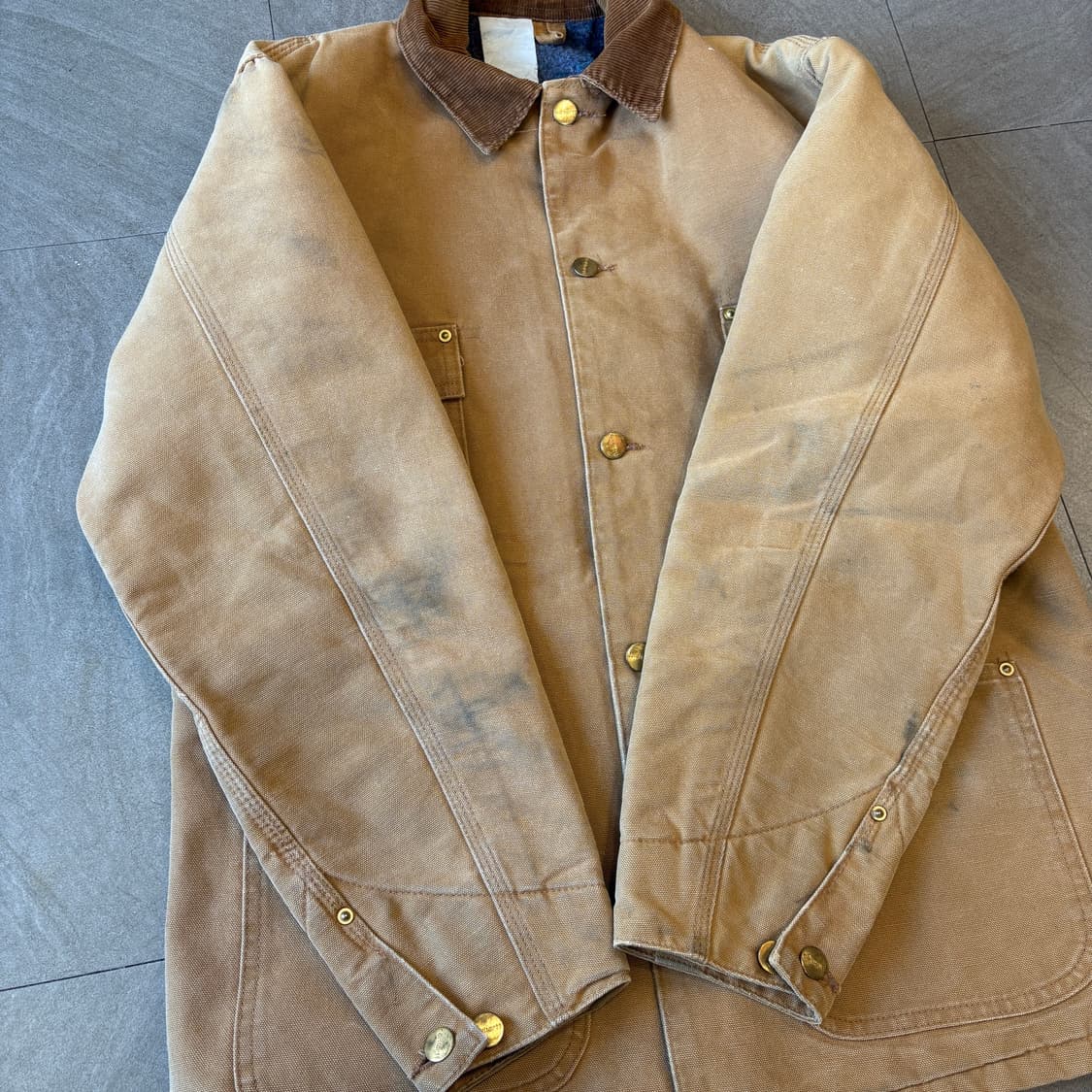 90s 90년대 칼하트 베이지 덕 초어 자켓 상품이미지9