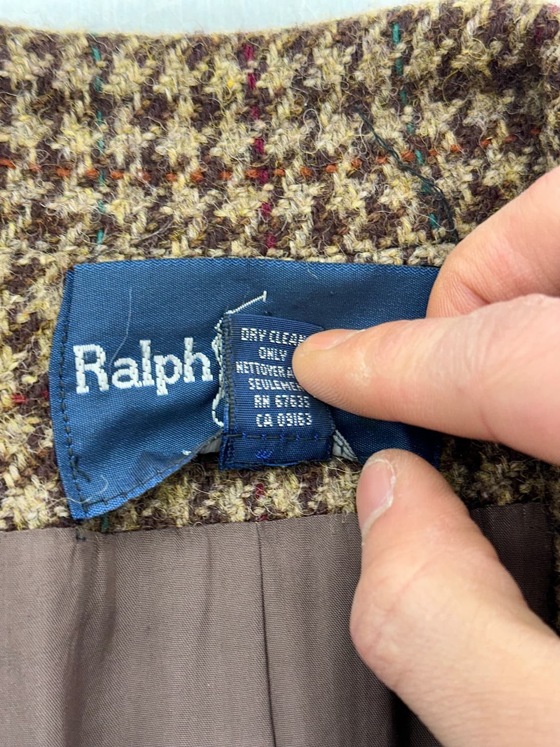 랄프로렌 하운드투스 브라운 트위드 2b 멀티 블레이저 자켓 상품이미지8