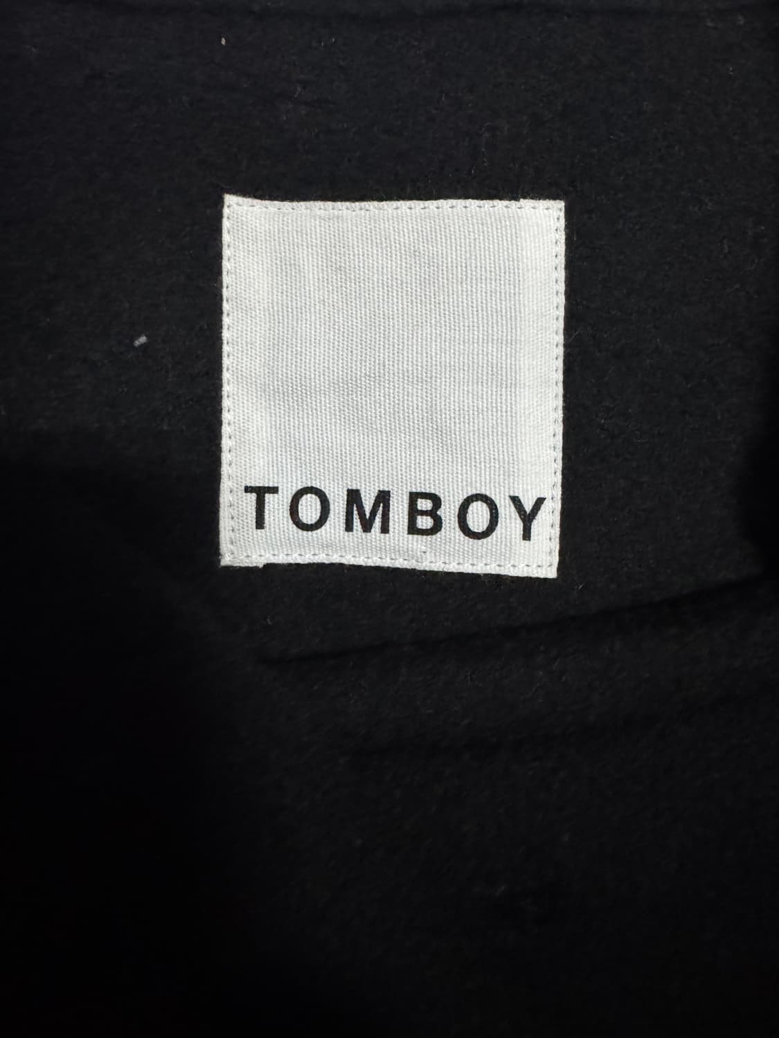 여성 톰보이 Tomboy 앙고라 혼용 블랙 더블 코트 상품이미지2