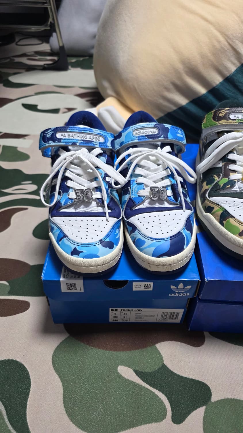 260 베이프 아디다스 포럼 로우 블루 카모  BAPE adidas 상품이미지1