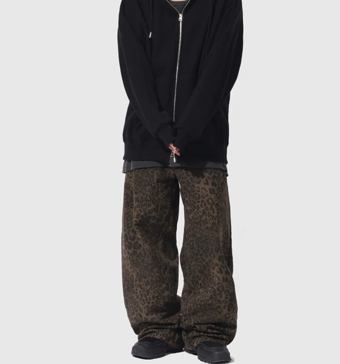 Doz 레오파드 워싱 와이드 팬츠 상품이미지1