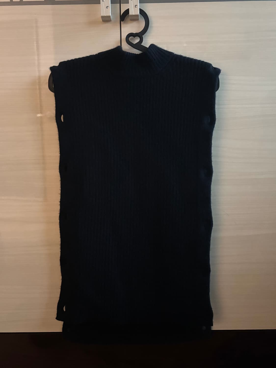 SETCHU 버튼 울 캐시미어 점퍼 스웨터 네이비 상품이미지8