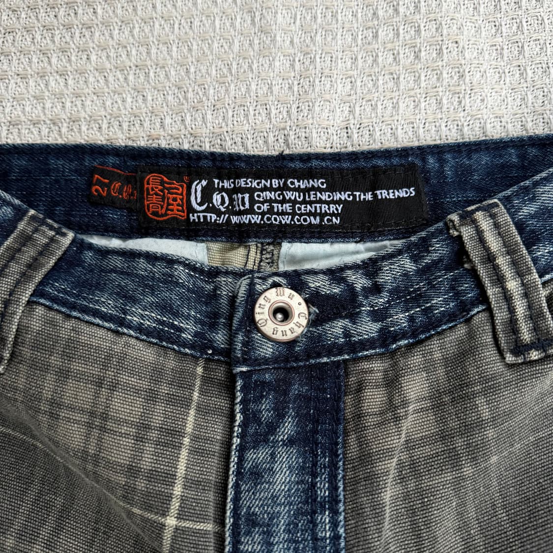 빈티지 체크 데님 팬츠 상품이미지3