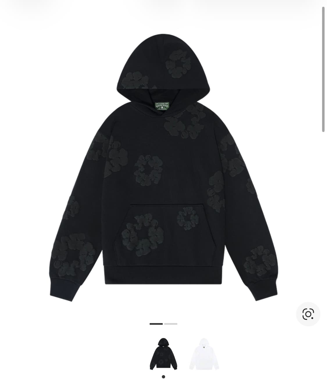 데님티어스 모노 코튼 블랙 후드 L 팝니다 상품이미지1