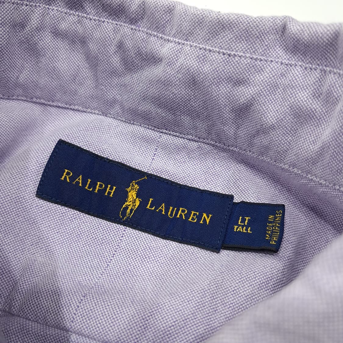 CL595 LT 폴로 90s 코튼 멀티포니 버튼다운 라벤더 셔츠 남방 상품이미지3