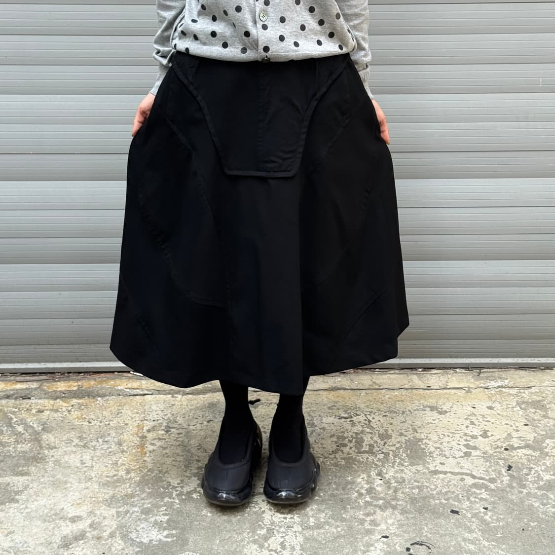 Flared Black Long Skirt 상품이미지8
