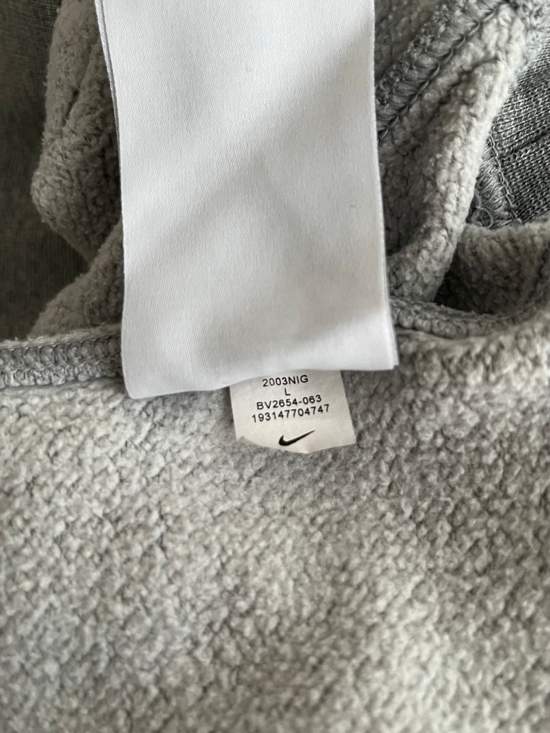 L)나이키 nsw 클럽 후드티 그레이 상품이미지7