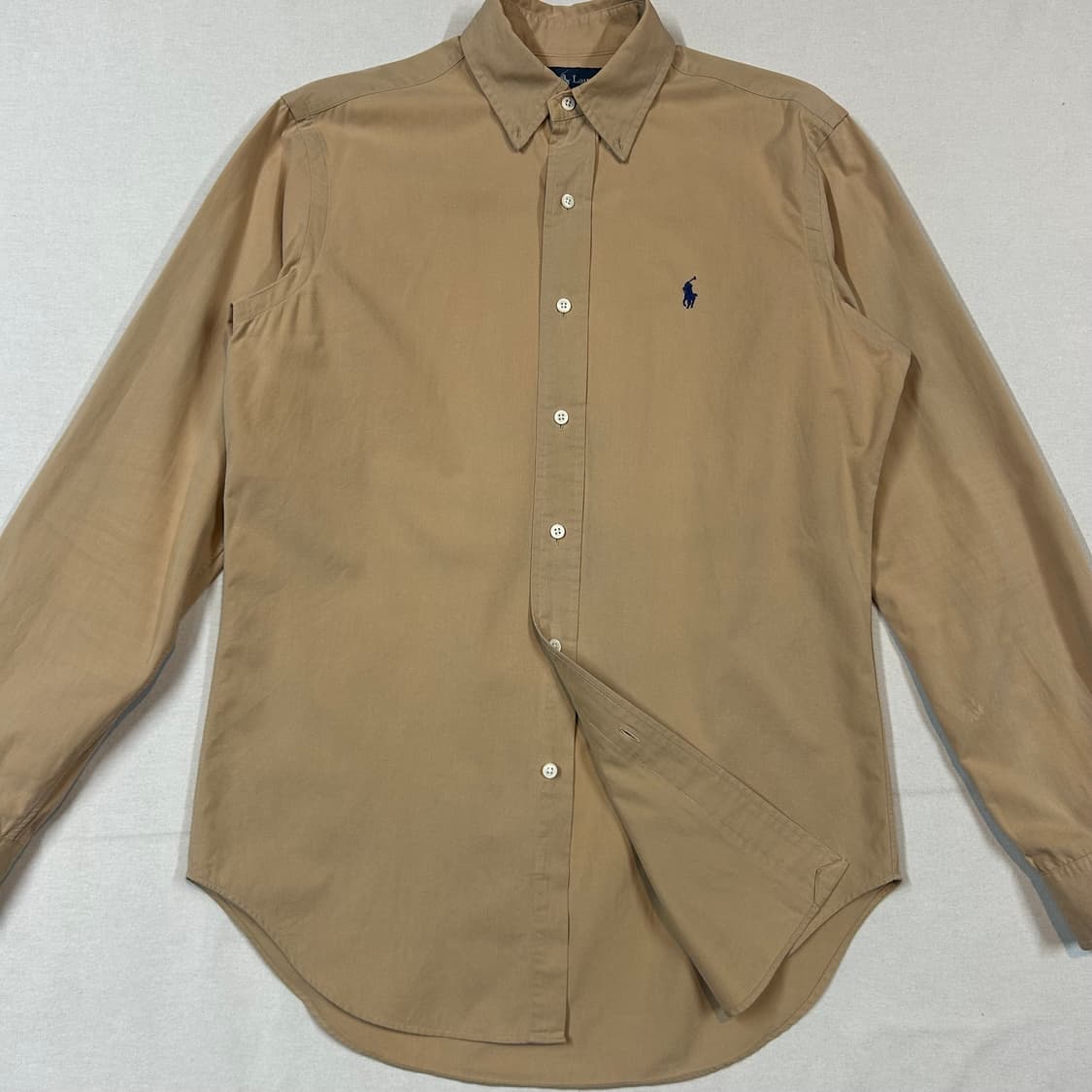 S) 폴로 랄프로렌 클래식핏 브라운 솔리드 셔츠 상품이미지2