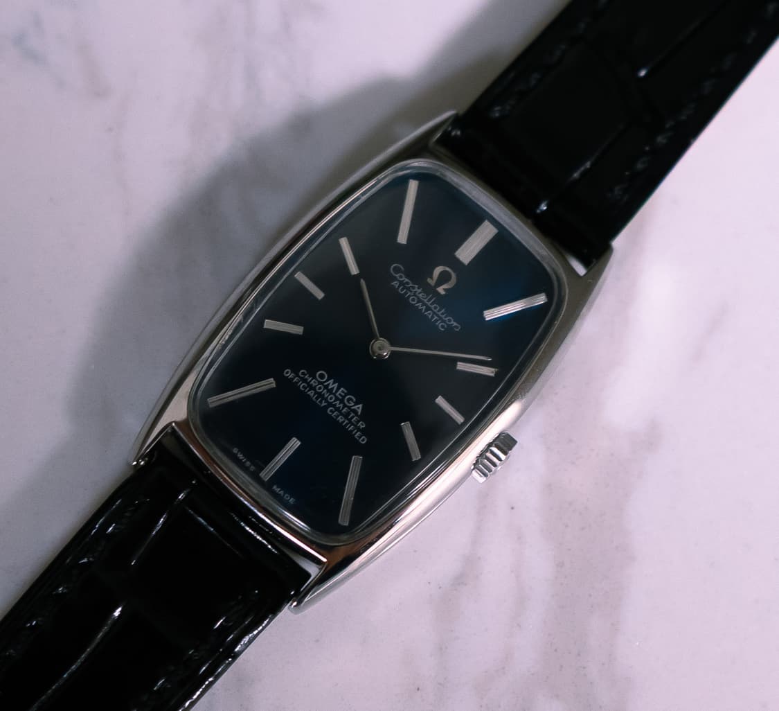 오메가 컨스틸레이션 탱크 크로노미터 청판 오토매틱 빈티지 시계 상품이미지2