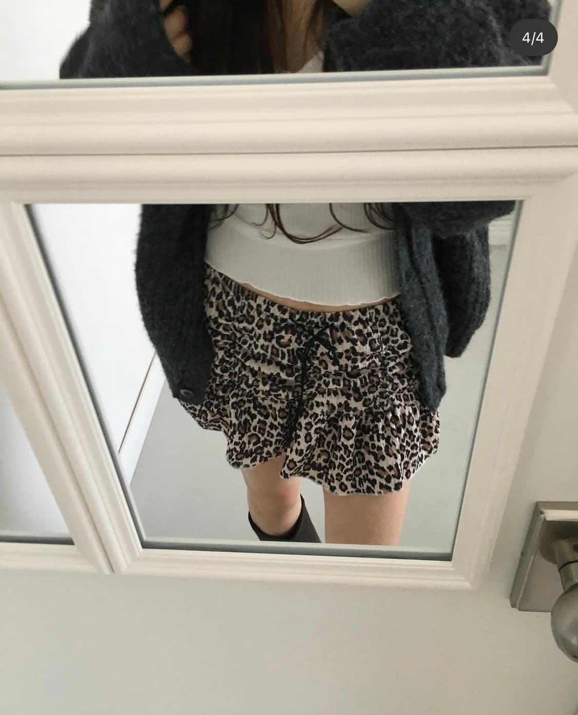 아워캐비넷 tyga leopard low skirt 레오파드 호피 스커트 상품이미지2