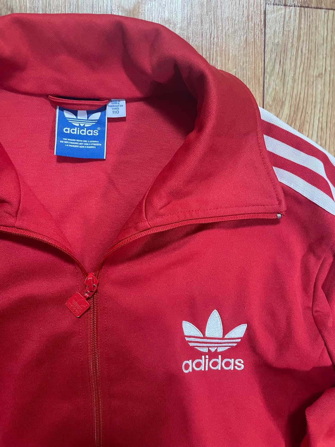 아디다스 유로파 레드 져지 110 트랙탑 자켓 2xl 흰빨 집업 츄리닝 상품이미지2