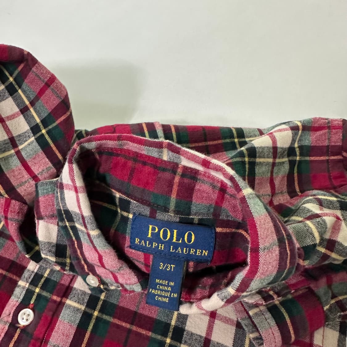 3T 폴로랄프로렌 키즈 포니로고 코튼 체크셔츠 남방 상품이미지3