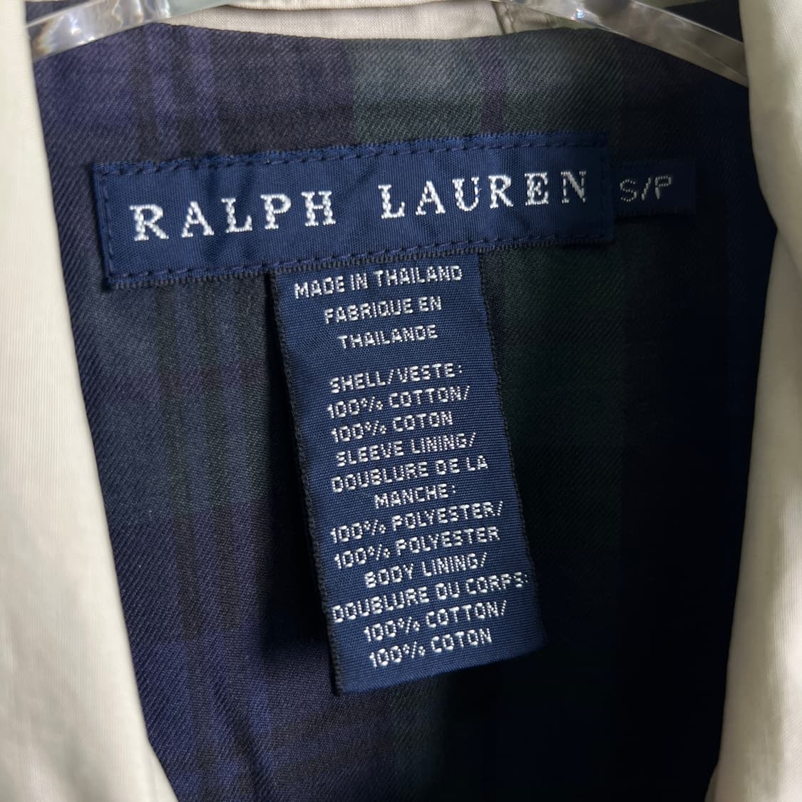 랄프로렌 베이지 히든 버튼 트렌치코트 S 상품이미지3